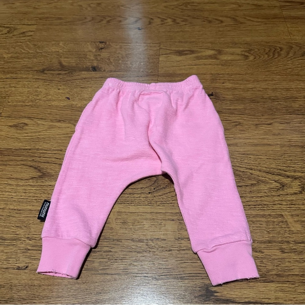 Nununu Pink Kids Bottoms size 3-6 months harem cotton cool unique baby girl lo - Picture 4 of 5
